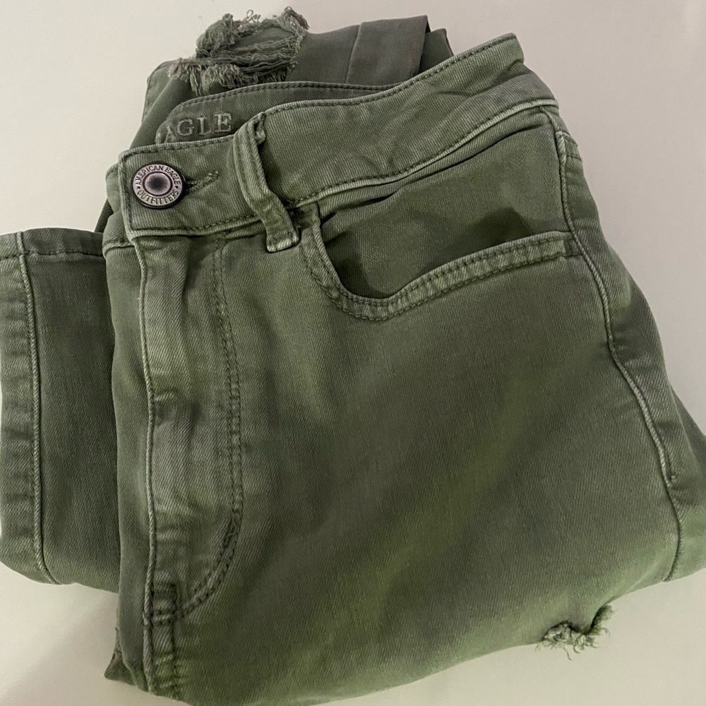 olive high waited ae jeans